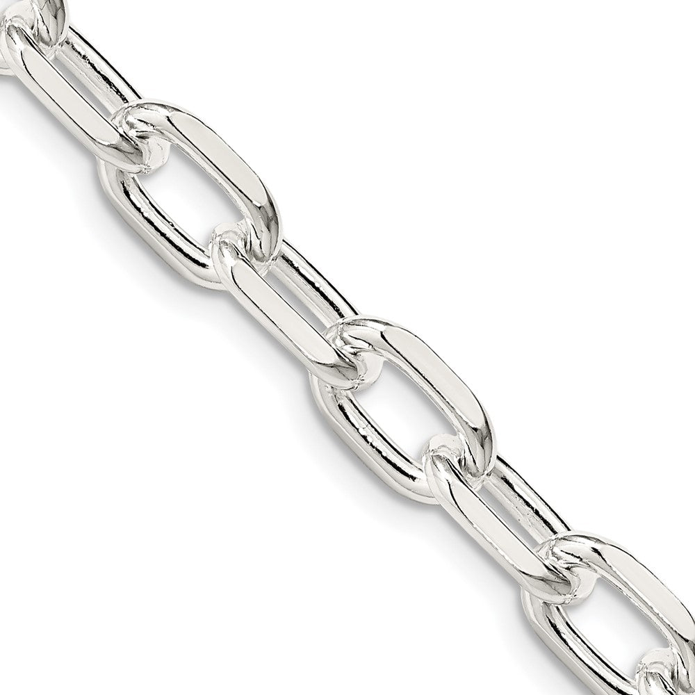 Sterling Silver 7.5mm Diamond-cut Long Link Cable Chain - 3