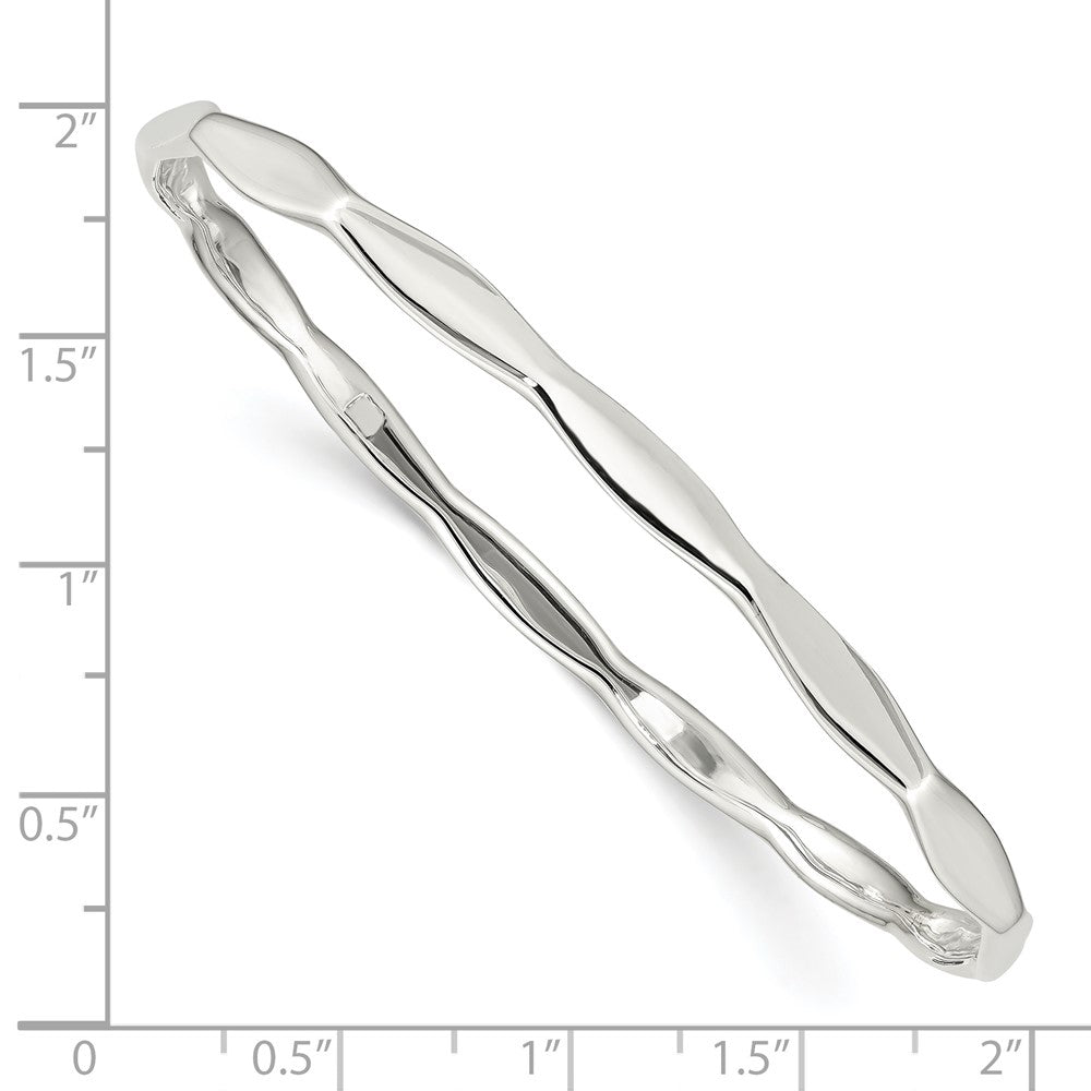 Sterling Silver Scalloped Slip-on Bangle