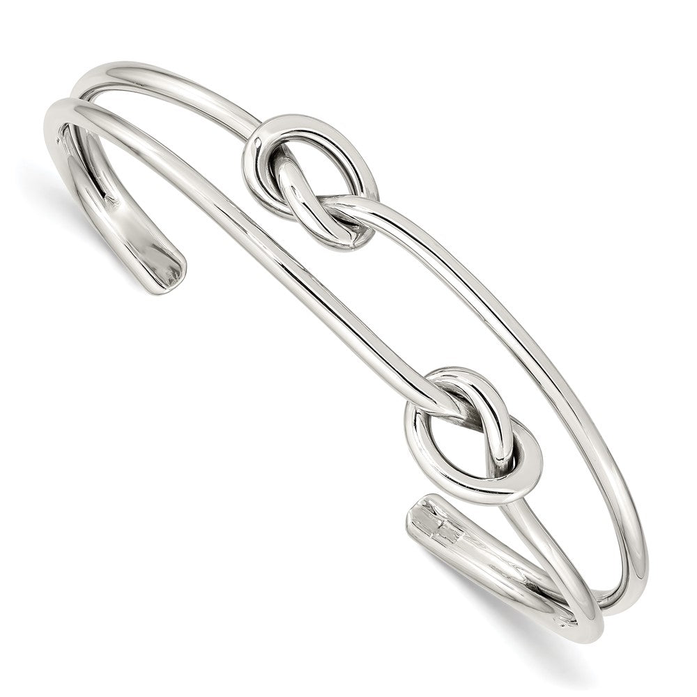 Sterling Silver Knot Bangle - 2