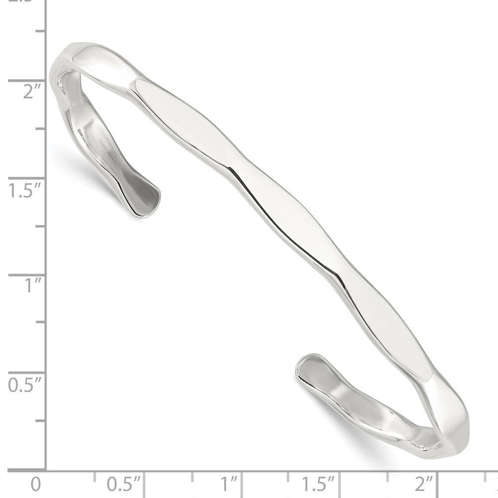 Sterling Silver Polished 5mm Cuff Bangle