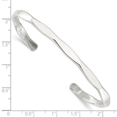 Sterling Silver Polished 5mm Cuff Bangle