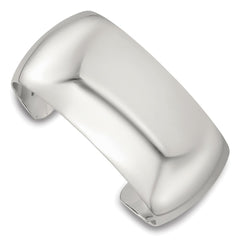 Sterling Silver Polished 30mm Domed Cuff Bangle