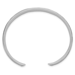 Sterling Silver Polished 15mm Concave Cuff Bangle