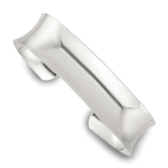 Sterling Silver Polished 15mm Concave Cuff Bangle