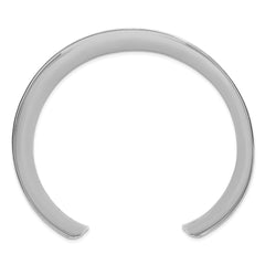 Sterling Silver Polished 30mm Concave Cuff Bangle