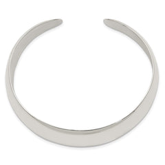 Sterling Silver Solid Polished Plain Cuff Bangle Bracelet