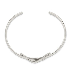 Sterling Silver Polished Infinity Cuff Bangle