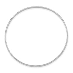 Sterling Silver RH-plated Polished & D/C 2mm Slip On Children's Bangle - 2