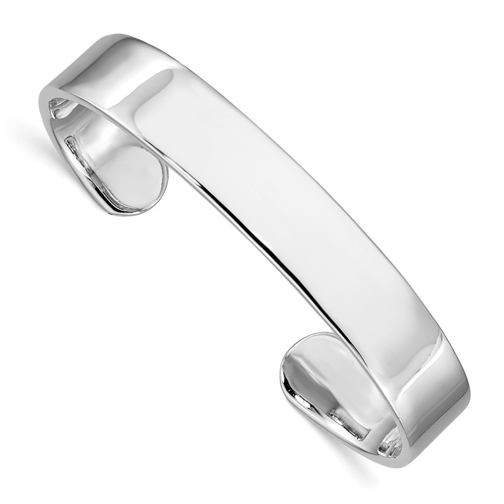 Sterling Silver Rhodium-plated Polished 8mm Children's Cuff Bangle - 2
