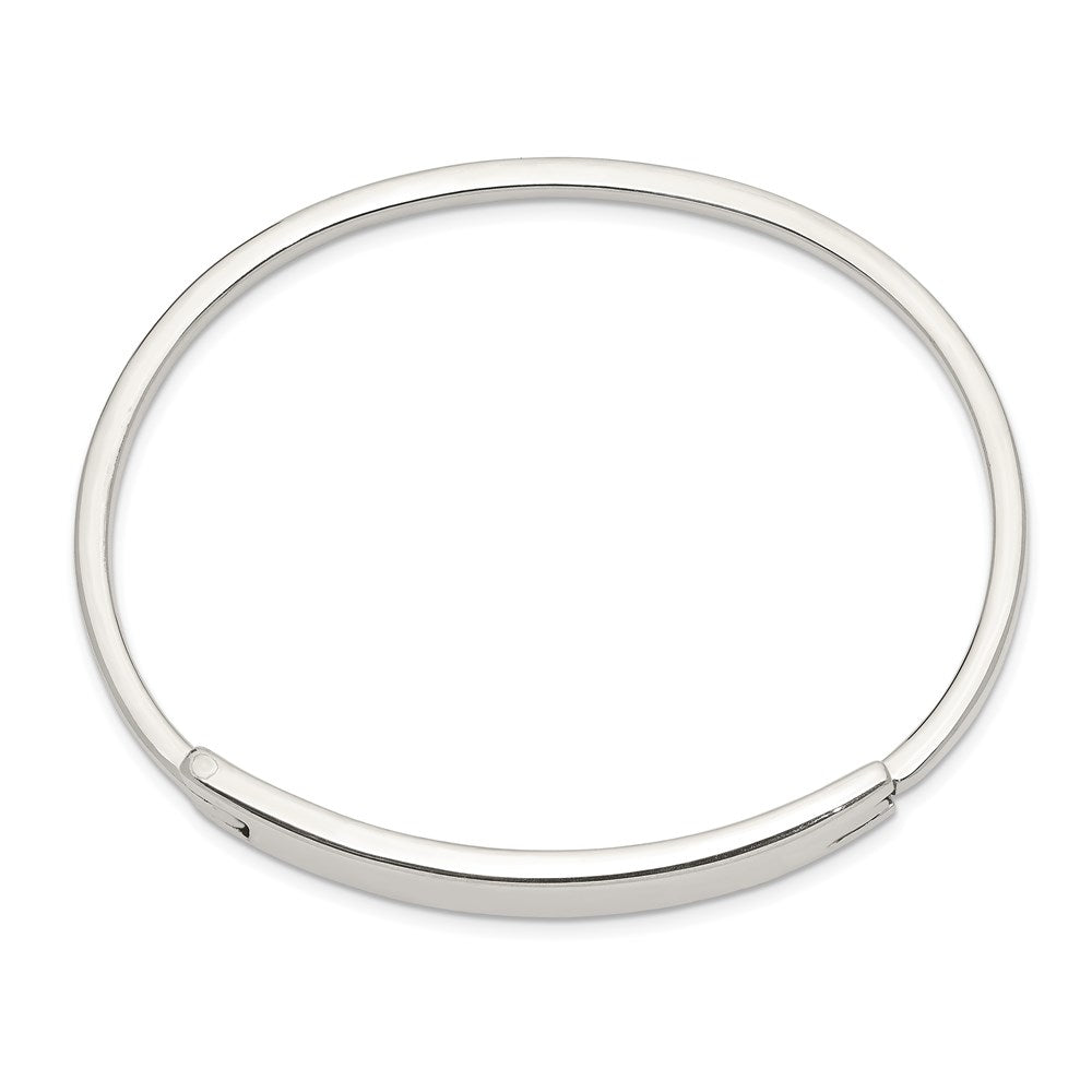 Sterling Silver ID Hinged Bangle - 2