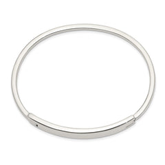 Sterling Silver ID Hinged Bangle - 2