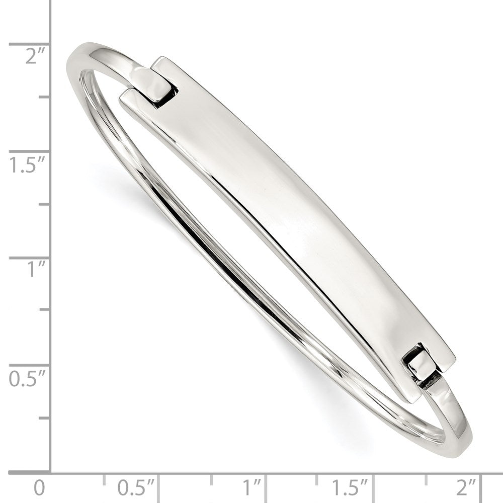 Sterling Silver ID Hinged Bangle - 2