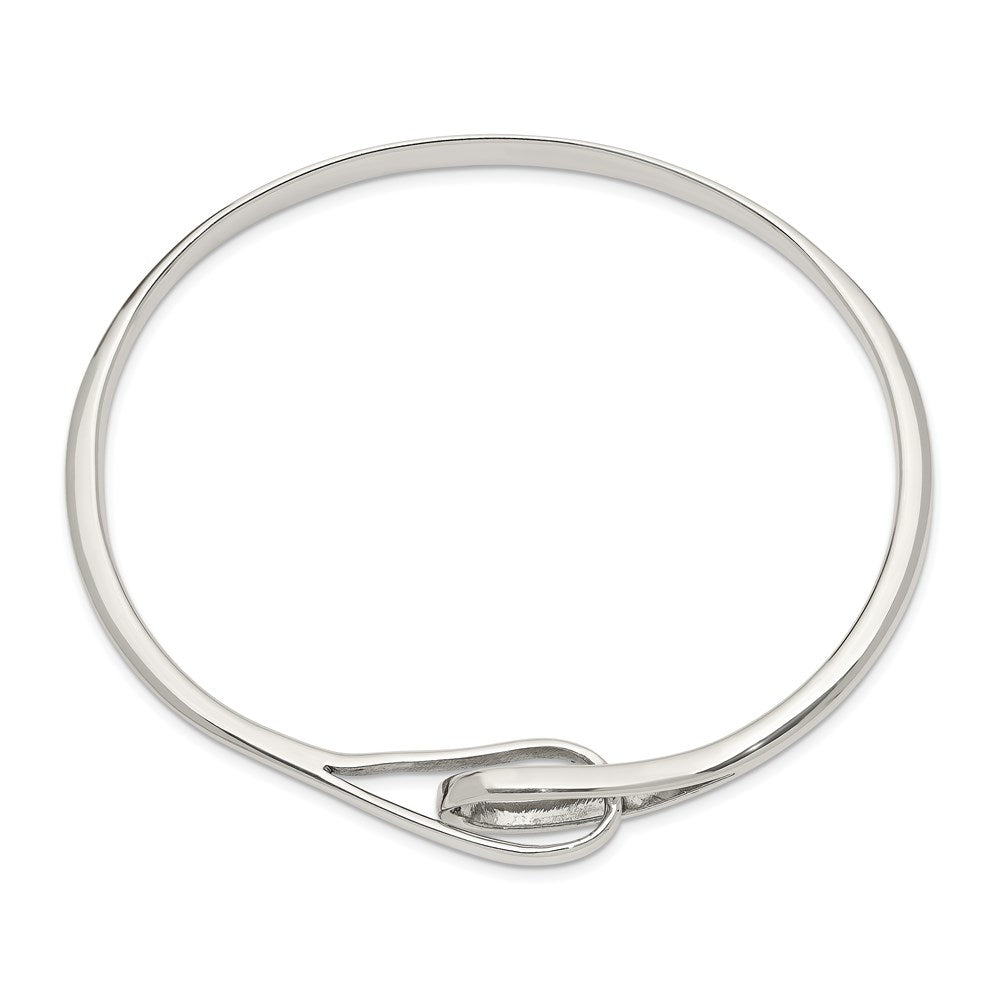 Sterling Silver Interlocking Slip-on Bangle