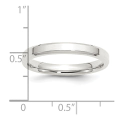 Sterling Silver 3mm Beveled Edge Size 5 Band