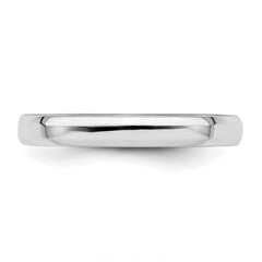 SS Rhodium-plated 3mm Bevel Edge Size 5 Band