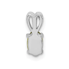 Sterling Silver Rhodium-plated Peridot Pendant - 3