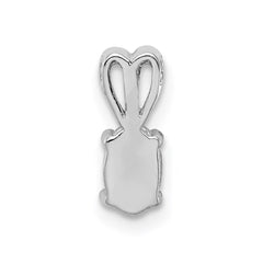 Sterling Silver Rhodium-plated Aquamarine Pendant