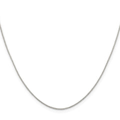 Sterling Silver .8mm 8 Sided Diamond-cut Box Chain - 7