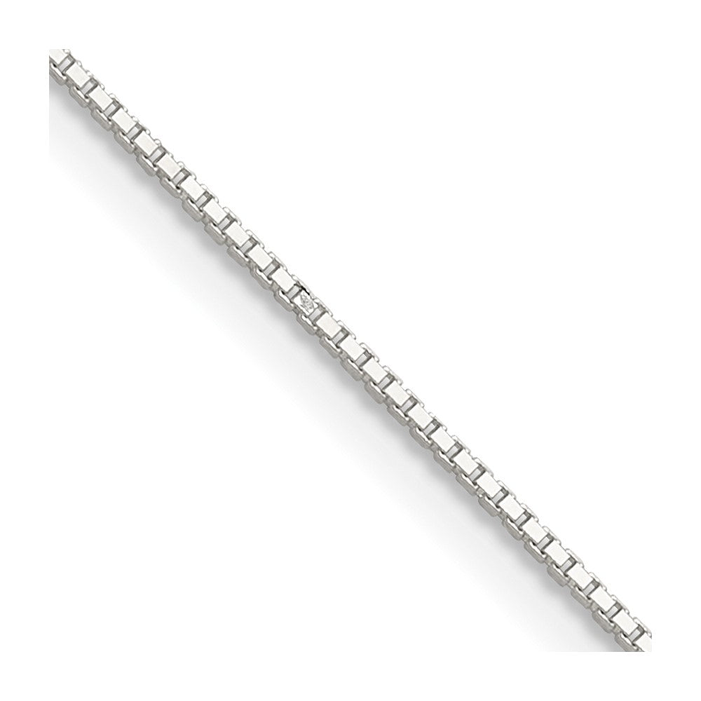 Sterling Silver .8mm 8 Sided Diamond-cut Box Chain - 7