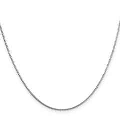 Sterling Silver 1mm 8 Sided Diamond-cut Box Chain - 5