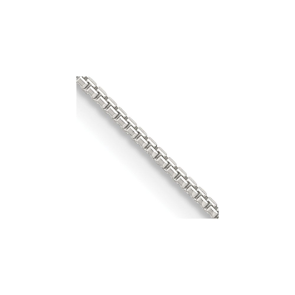 Sterling Silver 1mm 8 Sided Diamond-cut Box Chain - 7