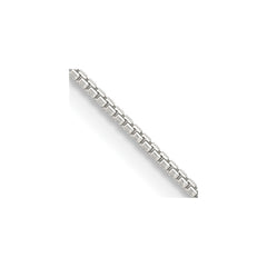 Sterling Silver 1mm 8 Sided Diamond-cut Box Chain - 7