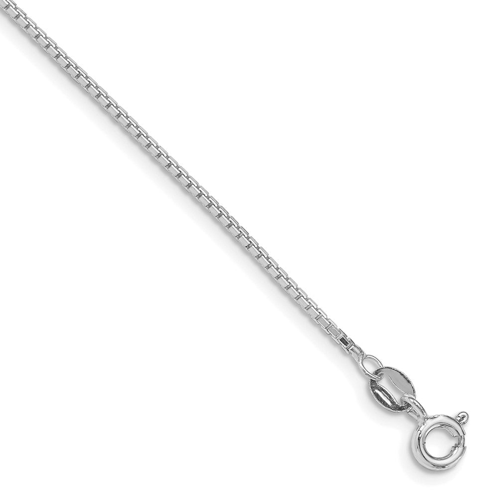 Sterling Silver Rhodium-plated 1.15mm 8 Sided Diamond-cut Box Chain - 2
