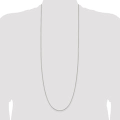 Sterling Silver 1.25mm 8 Sided Diamond-cut Box Chain - 3