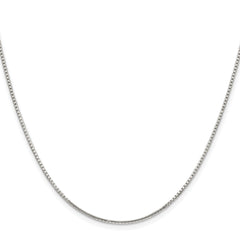 Sterling Silver Rhodium-plated 1.25mm 8 Sided Diamond-cut Box Chain - 7