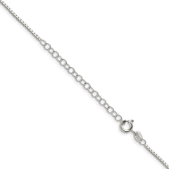 Sterling Silver 1.35mm 8 Sided Diamond-cut Box Chain w/2in ext.
