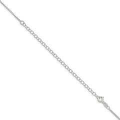 Sterling Silver 1.35mm 8 Sided Diamond-cut Box Chain w/4in ext.