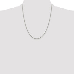 Sterling Silver Rhodium-plated 1.35mm 8 Sided Diamond-cut Box Chain - 3