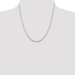 Sterling Silver 1.5mm 8 Sided Diamond-cut Box Chain - 5