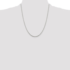 Sterling Silver 1.5mm 8 Sided Diamond-cut Box Chain - 6