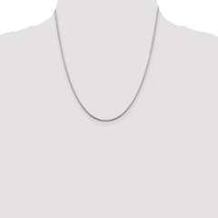 Sterling Silver Rhodium-plated 1.5mm 8 Sided Diamond-cut Box Chain