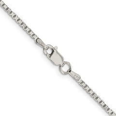 Sterling Silver 1.7mm 8 Sided Diamond-cut Box Chain - 9