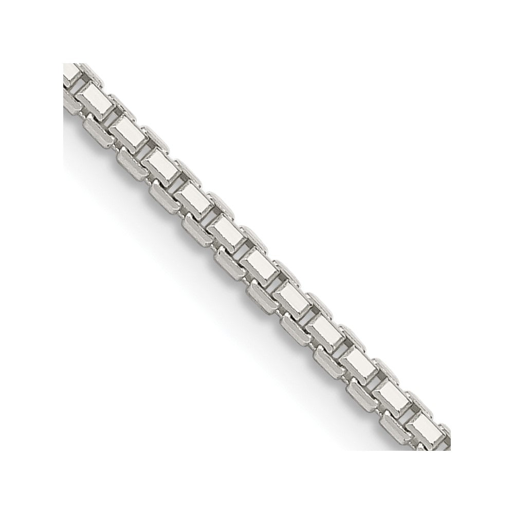 Sterling Silver 1.7mm 8 Sided Diamond-cut Box Chain - 9