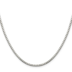 Sterling Silver 2mm 8 Sided Diamond-cut Box Chain - 5