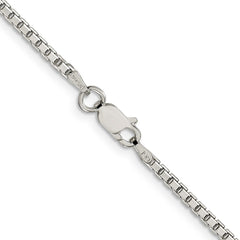 Sterling Silver 2mm 8 Sided Diamond-cut Box Chain - 5