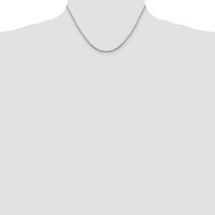 Sterling Silver 2mm 8 Sided Diamond-cut Box Chain - 5