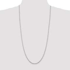 Sterling Silver Rhodium-plated 2mm 8 Sided Diamond-cut Box Chain - 8