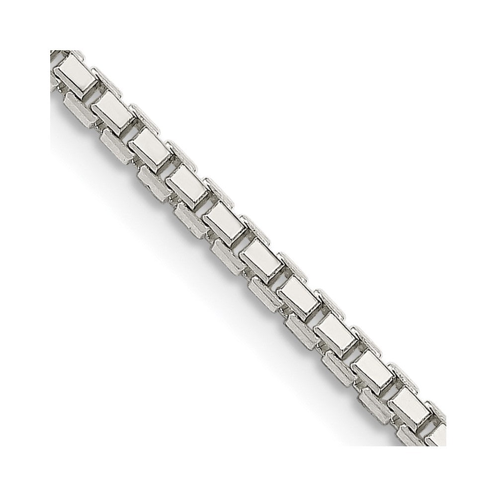 Sterling Silver 2mm 8 Sided Diamond-cut Box Chain - 6