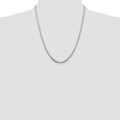 Sterling Silver 2.5mm 8 Sided Diamond-cut Box Chain - 3