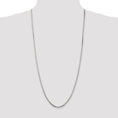 Sterling Silver 2.5mm 8 Sided Diamond-cut Box Chain - 5