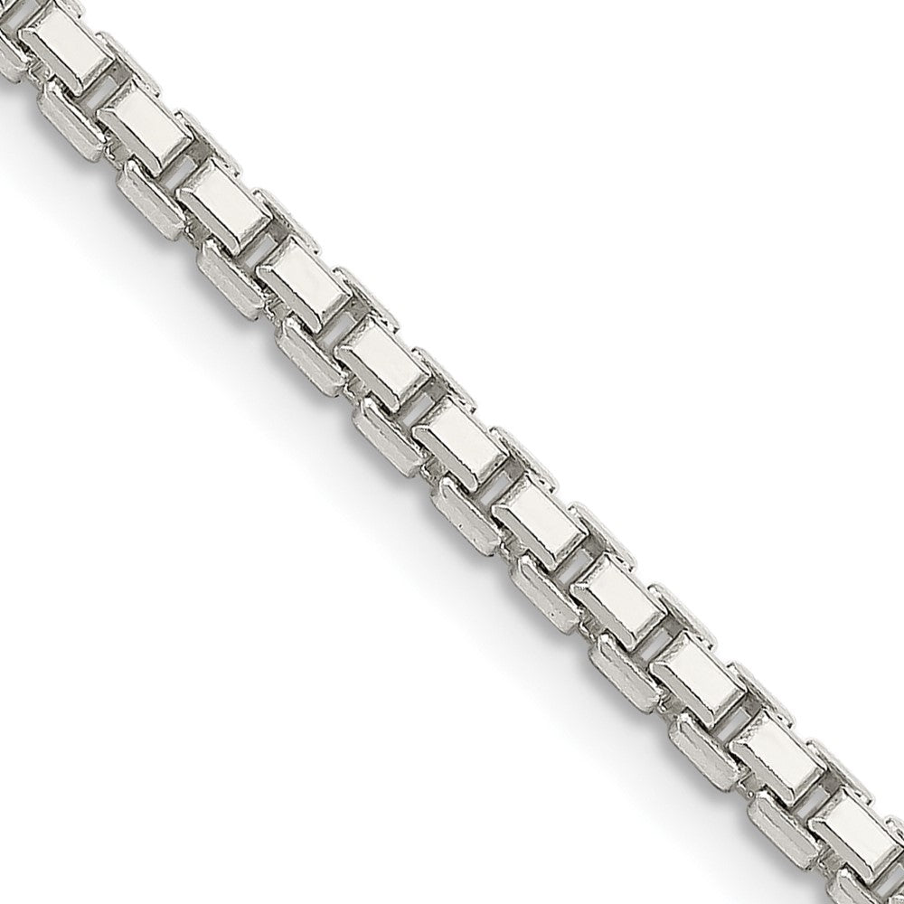 Sterling Silver 2.5mm 8 Sided Diamond-cut Box Chain - 6