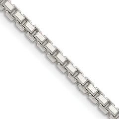 Sterling Silver 2.5mm 8 Sided Diamond-cut Box Chain - 8