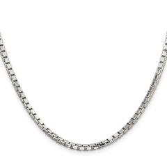 Sterling Silver 2.9mm 8 Sided Diamond-cut Box Chain - 5