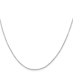 Sterling Silver Rhodium-plated .6mm Box Chain - 8