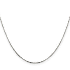 Sterling Silver Rhodium-plated .8mm Box Chain - 5