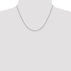 Sterling Silver Rhodium-plated .9mm Box Chain - 9
